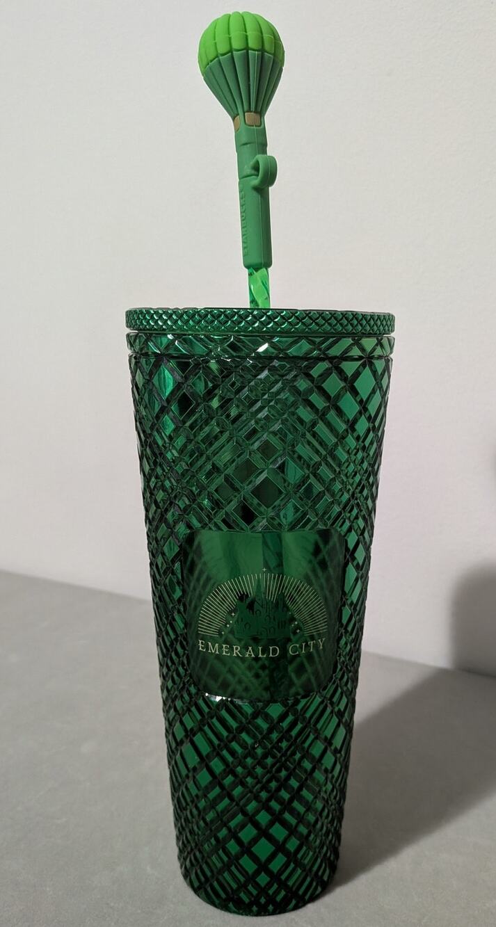 Starbucks Wicked Emerald City Tumbler 24oz Venti Green Hot Air Balloon NWOT